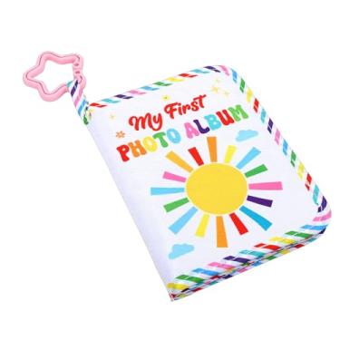 Imagem de AUNMAS Álbum de Fotos para Crianças, Meu Primeiro álbum de Fotos Com Espelho Seguro, Aumentando a Curiosidade, o Material de Poliéster Desbotado e Macio Contém 17 de 10 X 15 Cm