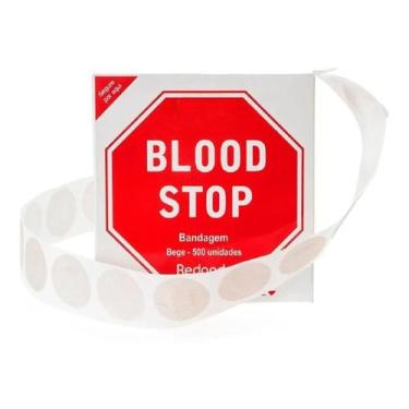 Imagem de Curativo Redondo Coleta Sangue Blood Stop 5000un Kit 10 Cx - AMP