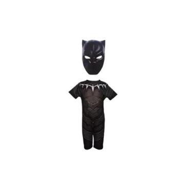Imagem de Fantasia Roupa Infantil Pantera Negra Com Máscara E.v.a. 3D - Fashion 