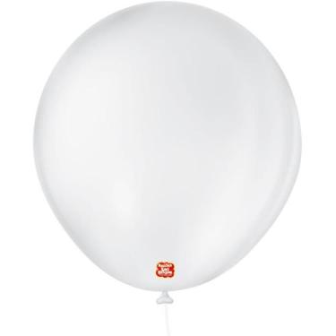 Imagem de Balão 8 Liso Branco Polar Pacote com 50 - Sao Roque