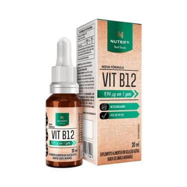 Imagem de Vitamina B12 em gotas 20ml Limão Com Morango Nutrify