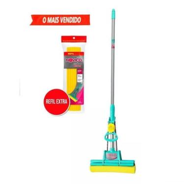 Imagem de Rodo Mop Sekito Noviça 30cm Com Cabo + 1 Refil