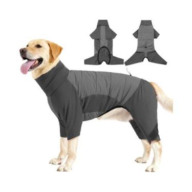 Imagem de Casaco De Inverno À Prova De Vento Para Cães Com Gola Alta E Abertura 