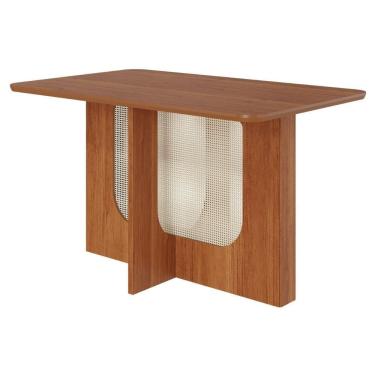 Imagem de Mesa de Jantar Louise 4 Lugares Retangular Tampo Mdf 130x80cm Cinamomo Milani Movelaria