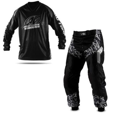 Imagem de Conjunto Esportivo Motocross Trilha Enduro Pro Tork Calça E Camisa Ins
