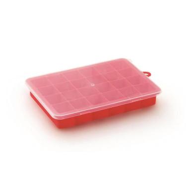 Imagem de Forma De Gelo De Silicone Com Tampa 24 Cubos Livre De Bpa - Mimo Style