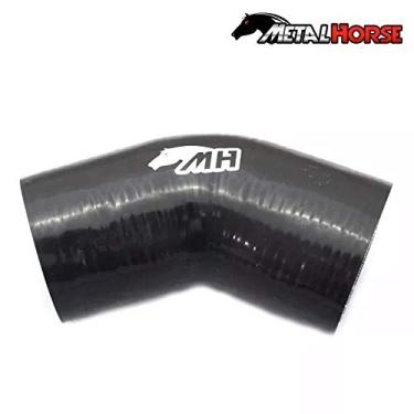 Imagem de Mangote em Silicone Redutor Curva 45° graus 4" para 3-1/2" polegadas (102mm para 89mm) x 152mm