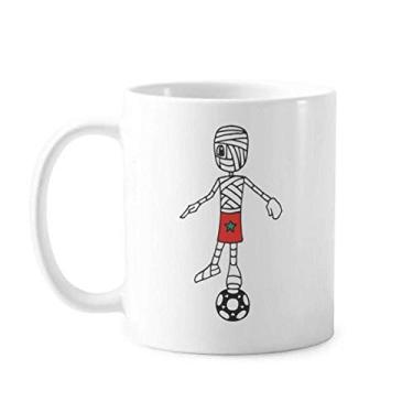 Imagem de Caneca esportiva Moroccan Soccer Mummy cerâmica cerâmica café porcelana xícara louça