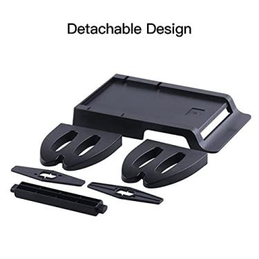 Imagem de LUGU Suporte de etiqueta pa impresso de etiqueta térmica de mesa 2 em 1 rolos e etiquetas em forma de leque, em gem, em gem, dispen or de etiqueta destacável pa entrega em loja de varejo em