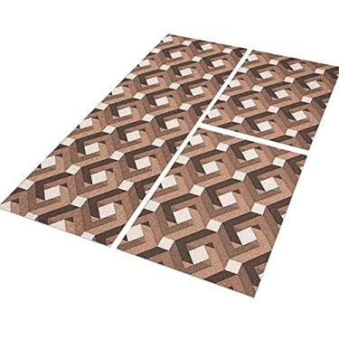 Imagem de Tapete Cozinha Cindy 120x40 +2 Capachos 60x40 Antiderrapante