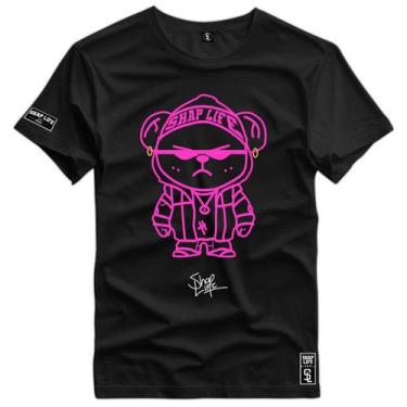 Imagem de Camiseta Little Bears Urso Pink Style Shap Life Plus Size - Shaplife