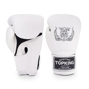 Imagem de Luvas de couro respirável Top King Super Air Muay Thai Luvas de boxe para treinamento ou sparring - 227 g, 293 g, 340 g, 453 g