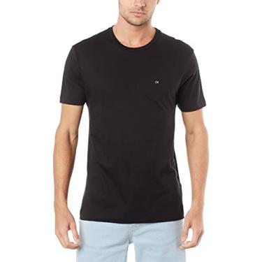 Imagem de Camiseta Básica, Calvin Klein, Masculino, Preto, G