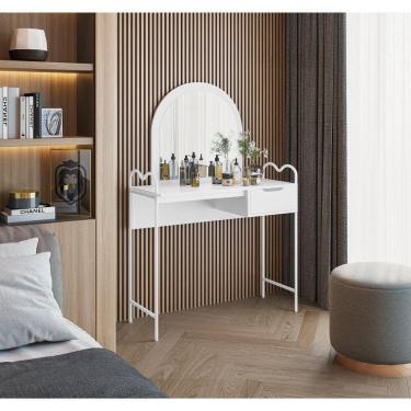 Imagem de Penteadeira com Espelho 1 Gaveta Oasis Branco/Branco