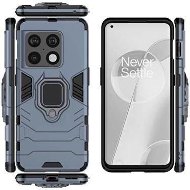 Imagem de QiongNi Capa para OnePlus 10 Pro 5G, capa para 1+ 10 Pro 5G, capa magnética para suporte de carro para OnePlus 10 Pro 5G, capa azul