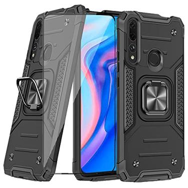 Imagem de Asuwish Compatível com Huawei Y9 Prime 2019 e capa protetora de tela de vidro temperado, suporte de anel celular, capas de telefone com suporte para Huwai P Smart Z Hwauei Honor 9X Hawaii Enjoy 10