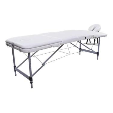 Imagem de Maca Portátil Dobrável e Reclinável Pelegrin PEL-5533 em Couro PU Bran