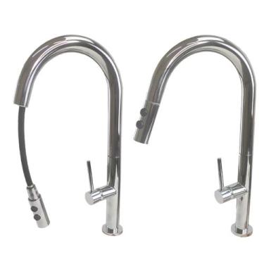 Imagem de Torneira Gourmet Ducha Retratil Bancada Cozinha Monocomando 2 Modos de