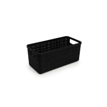 Imagem de Cesto Juta Alongado Pequeno 1,5L Preto - Nitron