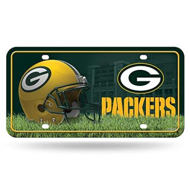Imagem de Rico Industries Etiqueta automotiva NFL Green Bay Packers de metal primário 21,6 cm x 28 cm – Ótimo para caminhão/carro/SUV