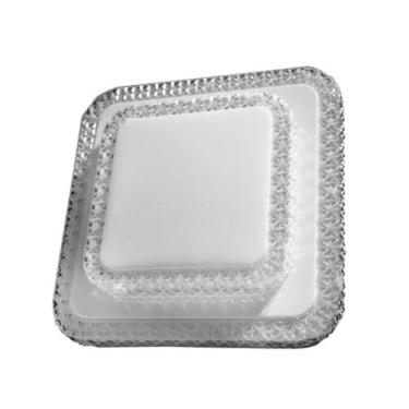 Imagem de Lustre Luminaria Plafon Led Cristal Duplo Sobrepor Quadrado 24wts bivo