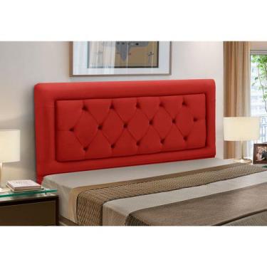 Imagem de Cabeceira Cama Box Estofada Madeira Queen Size Belinha Reta - D'Julia,