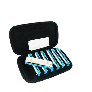 Imagem de Para Iniciantes harmônica Conjunto De Gaita De Harpa Blues De 10 Buracos Com 7 Teclas Para Jogador Iniciante Profissional