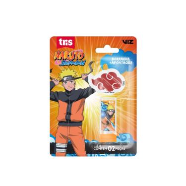 Imagem de Tris Apontador com Depósito e Borracha Naruto Shippuden Lâmina Antiferrugem Sem PVC