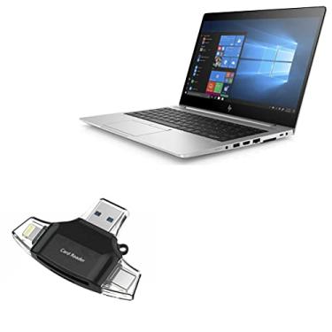 Imagem de Smart Gadget para HP EliteBook 840 G6 (Smart Gadget da BoxWave) – Leitor de cartão SD AllReader, leitor de cartão microSD SD compacto USB para HP EliteBook 840 G6 – Preto