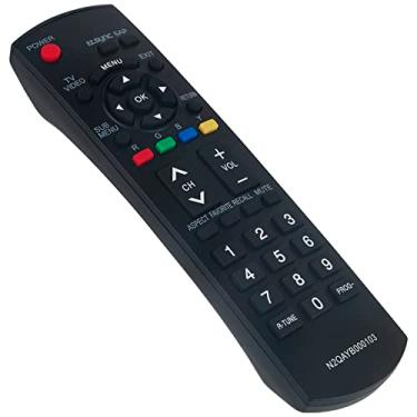Imagem de Beyution Controle remoto de substituição N2QAYB000103 adequado para Panasonic TV TH-42PX75U TH-50PX75U PT-50LCX7 PT-56LCX7 PT-56LCX70 PT-61LCX7 PT-61LCX70 TH-42PE7U TH-42PX755U UP TC-26 LE70 PT