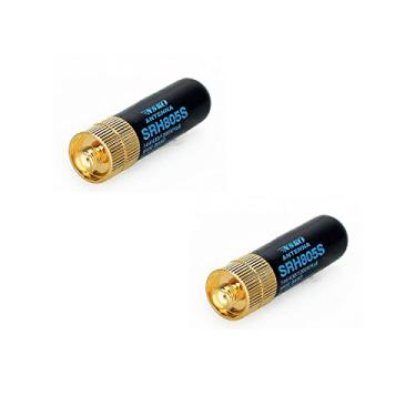 Imagem de NSKI 2 peças SRH805S SMA-F Antena de banda dupla fêmea para Baofeng GT-3 UV-5R BF-888s Rádio