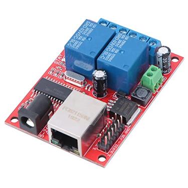 Imagem de Módulo Controlador Ethernet LAN 2 Way Relay Board Delay Switch DC5V-24V para Controles Industriais