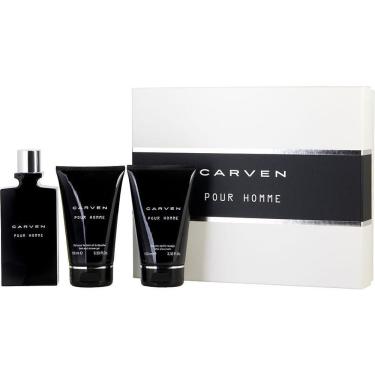 Imagem de Perfume Masculino Carven Pour Homme Edt Spray 100 ml&pós-barba Balm Gel De Banho