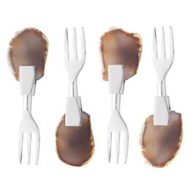 Imagem de Conjunto 4 Garfos De Petisco De Aço Inox ágata Wolff
