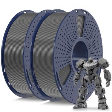 Imagem de Filamento de impressora 3D SUNLU PETG 1,75 mm 2 kg Pacote cinza x2