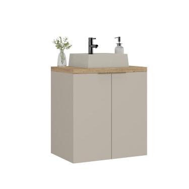 Imagem de Gabinete para Banheiro com Cuba Marrom Panna/Carvalho