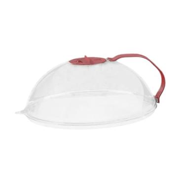 Imagem de Ｂｅｓｇａ Tampa antirrespingos para micro-ondas com saída de vapor, proteção contra respingos, uso doméstico, tampa multifuncional para preservação de alimentos, Vermelho