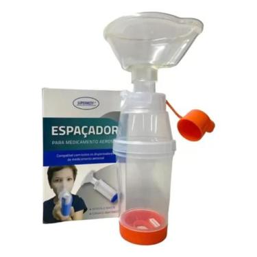 Imagem de Espaçador Medicamentos Aerosol Adulto Infantil Supermedy