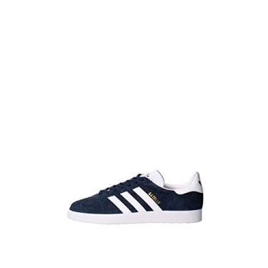 Imagem de adidas Tênis masculino Gazelle, Collegiate Navy Ouro Branco Metálico, 39 Reino Unido