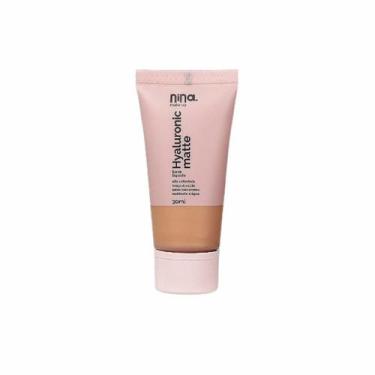 Imagem de Base liquida hyaluronic matte nina cor 05 - b12 - NINA MAKE UP