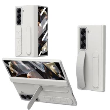 Imagem de AJDJTEN Capa para Samsung Galaxy Z Fold 7 com suporte, alça de dedo, protetor de tela e proteção de lente, alça de mão, proteção de dobradiça, capa de telefone à prova de choque de corpo inteiro para
