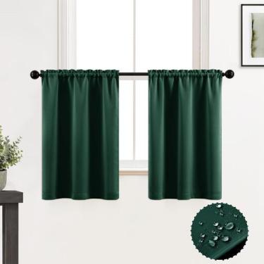 Imagem de Cortinas XTMYI Christmas Kitchen impermeáveis verdes