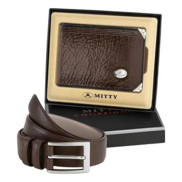 Imagem de Carteira Masculina De Couro Mitty M1 + Cinto