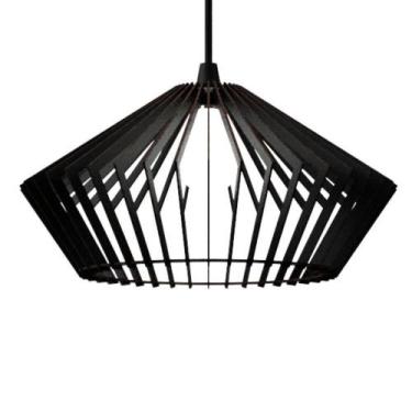 Imagem de Luminária Teto Tipo Pendente Dejavu Mdf Completa - Preta - LENOBRE, Bi