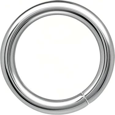 Imagem de THREENEST 100 Peças De Argolas Aço Inoxidável, Fechadas, Metal Não Soldado, Redondas, Fortes E Grossas, Para Colar, Pulseira, Chaveiro, Cota Malha, Fabricação Joias [2 Mm (Calibre 12) X 12 Diâmetro