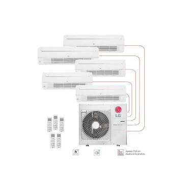 Imagem de Ar Condicionado Multi Split Inverter 5 ambientes ( 1via 3X 9.000BTUS, 2X 18.000BTUs) Quente/Frio WiFi integrado