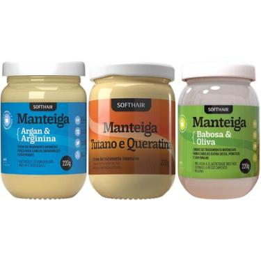 Imagem de Kit Cronograma Capilar Manteiga Soft Hair Completo Mascara Tutano + Ba