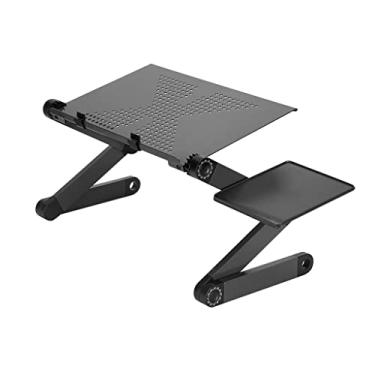 Imagem de Mesa de laptop de alumínio portátil ergonômica mesa de computador ajustável TV cama bandeja de laptop suporte de mesa de PC mesa de notebook (cor: D, tamanho: 53 x 26 x 4 cm) (E 53 x 26 x 4 cm)