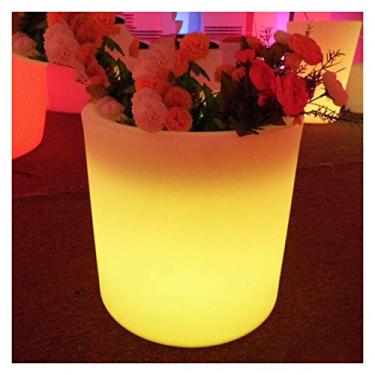 Imagem de AKALNNB Balde de gelo, balde de gelo, multicolorido, LED, plástico, trabalho, vaso, decoração, móveis, rolo de PE, balde de gelo, balde de gelo, campo de carregamento, balde de refrigerador de vinho