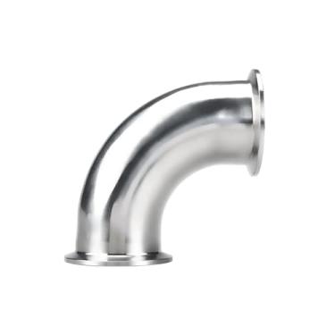 Imagem de Aço inoxidável 304 19-51 mm encaixe de cotovelo 3/10.2 cm 2.5 cm OD Tri braçadeira 50,5 mm/64 mm Ferrule Flange 90 graus Beer Homebrew (45 mm x virola 64)